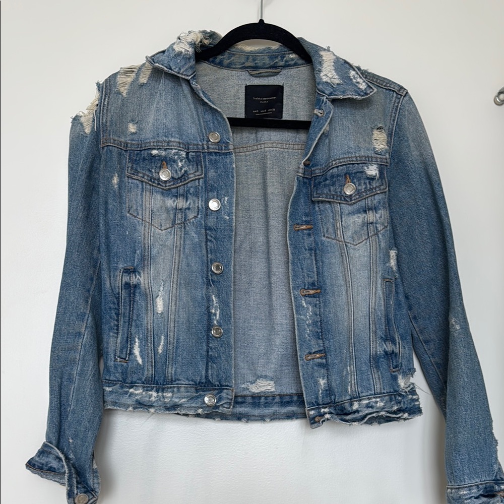 Distressed Denim Jacket